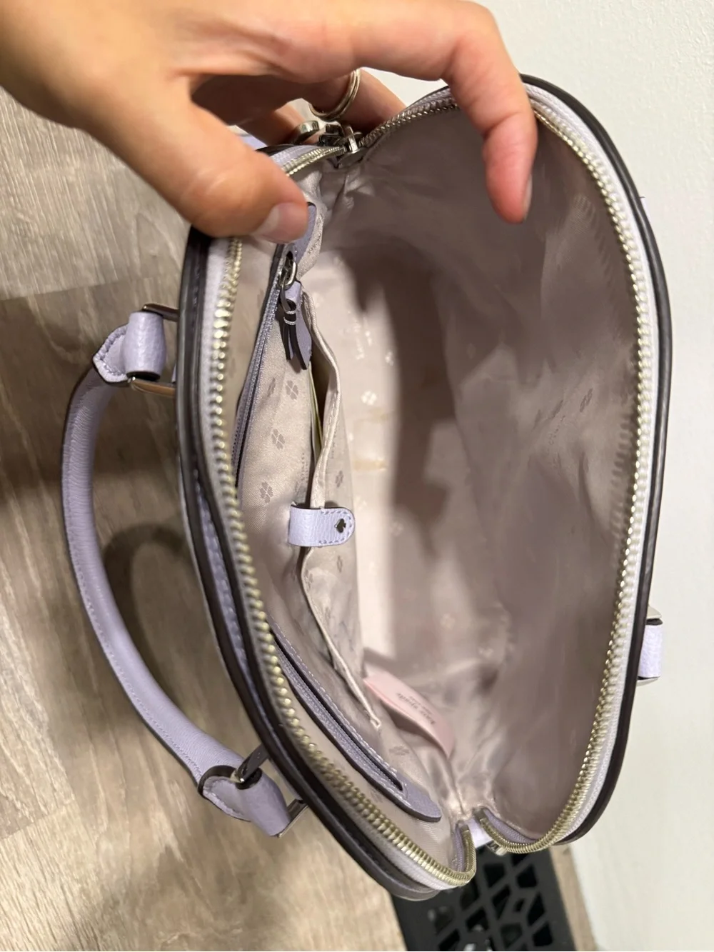 kate spade Lilac Floral Cutout Dome Satchel